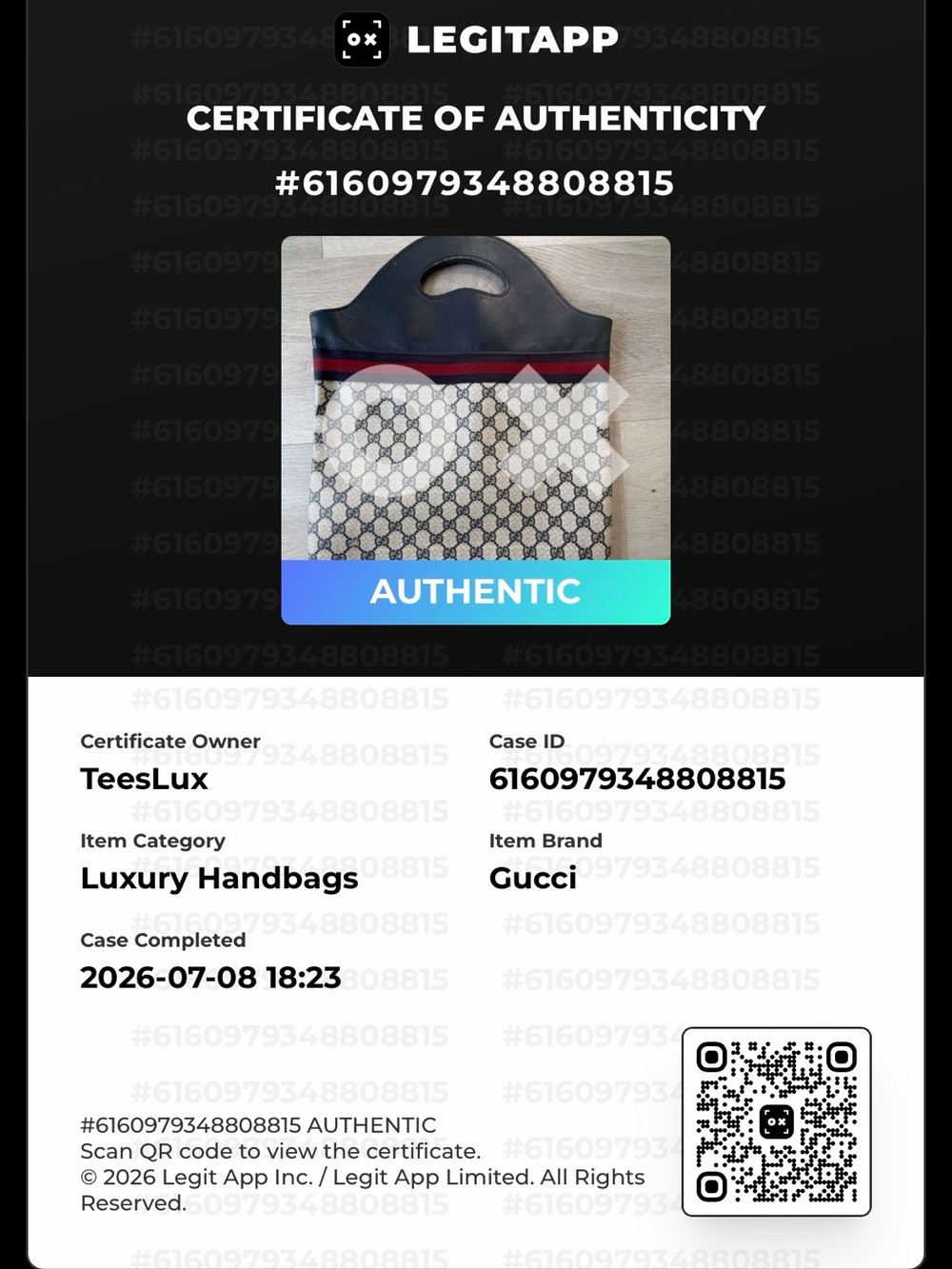 Gucci Navy Blue Leather Tote - Picture 10 of 10